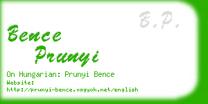 bence prunyi business card